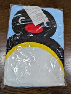 【新品/非売品】PINGU 大判バスタオル　 水色 ドット柄のサムネイル