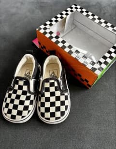 【箱つき】 VANS キッズ スリッポン チェッカーフラッグのサムネイル
