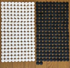 碁石　蛤白石 177個 　那智黒石 173個　直径約22mm　厚み約7.3mm 碁石・本蛤白(180個)・本那智黒石(182個) - メルカリ