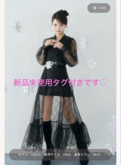 Darich スパンコールシアー2Wayワンピース ブラック free - メルカリ