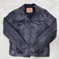 美品 M リーバイス 72334 後染めブラック デニムジャケット Gジャン 