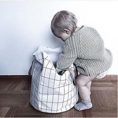 やこたん様専用　ストレージバッグ格子柄と猫のサムネイル
