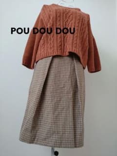 【POU DOU DOU】チェックひざ丈スカートのサムネイル