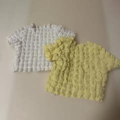 リブ編みテクスチャーTシャツ2枚セットのサムネイル