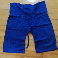 【シド☆ナンシー様専用】タイパンツ　レディース　青のサムネイル