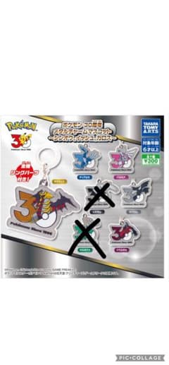 ポケモン 30周年 メタルチャームマスコット　5種セットのサムネイル