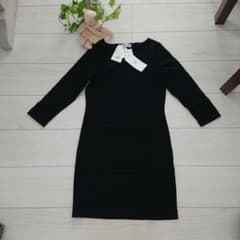 新品☆イネス☆ユニクロ☆黒チュニックセーター☆Sのサムネイル