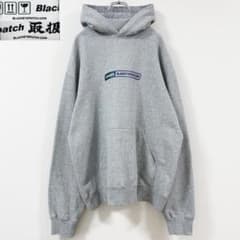 2XL相当 ブラックアイパッチ 両面プリントバーロゴビッグパーカー 取扱 