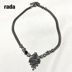 極美品 rada ANAYI ビジューネックレス クリスタル チェーン シルバー 