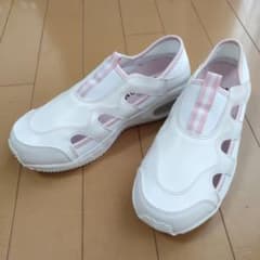 新品ナースシューズ24cm ホワイトピンクのサムネイル