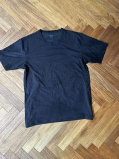 UNIQLO AIRism クルーネックTシャツ ブラック L - 4