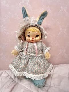 ラシュトン バニー　うさぎ ドール ヴィンテージ　花柄 ラシュトン バニー うさぎ ドール ヴィンテージ 花柄 - メルカリ