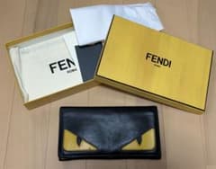 【FENDI】モンスター 長財布 ブラック イエロー