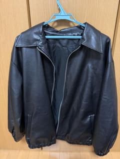 フェイクレザー ジャケット ブラックのサムネイル