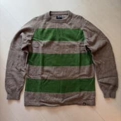 STUSSY ラムウール ボーダーニット セーター Lのサムネイル