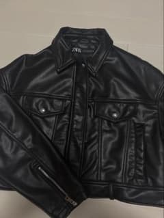 イ*ウ様 ZARA フェイクレザージャケット ブラック Mサイズのサムネイル