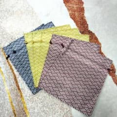 【新品】不織布　和柄　巾着 檜垣柄　伝統的　7枚セット　匿名配送