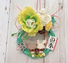 どんぐりアート　お正月飾り　しめ縄のサムネイル