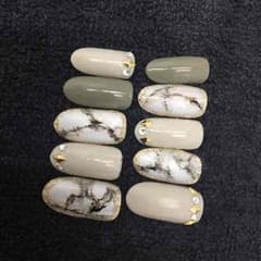 ジェルネイルチップ 大理石風☆のサムネイル
