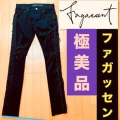 新品未使用 FAGASSENT ダメージ加工 サイドライン スキニーデニム 26 新品未使用 FAGASSENT ダメージ加工 サイドライン スキニーデニム 26