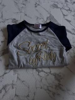Rady ラグランTシャツ ロゴ刺繍 グレー ネイビーのサムネイル