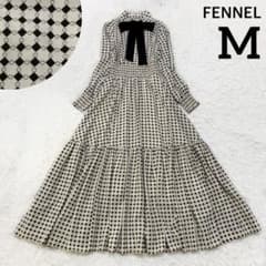 美品 ヤマダヤ フェンネル フロント リボン ギャザー フレア 