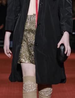 Simone Rocha シモーネロシャ ゴールド プリーツミニキルト スカートのサムネイル