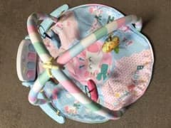 ベビー用おもちゃ付きプレイマット　ピンク色のサムネイル