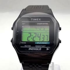 未使用品 TIMEX INDIGLO デジタル時計 ブラック tw2u84000 - メルカリ