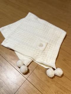 ジェラートピケ　ポンポン付き ふわもこブランケット　75cm ジェラピケ　ベビーのサムネイル