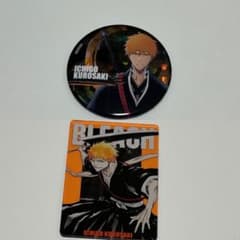 BLEACH 黒崎一護 千年血戦篇ホログラム缶バッジ&トレーディングカードのサムネイル