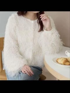 【新品タグ付】DISCOAT 前後2wayフリンジカーディガンのサムネイル