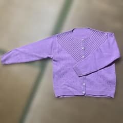 レトロな藤色のカーディガンのサムネイル