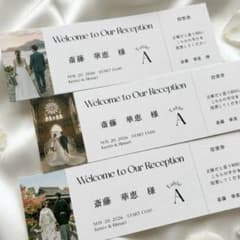 エスコートカード 投票券付 ドレス色当て お好きな写真で制作ok 席札のサムネイル