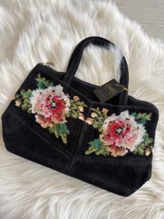 FEILER フェイラー ハンドバッグ 花柄 ブラックのサムネイル