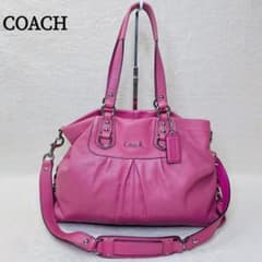 coach コーチ トートバッグ サッチェル ヴィンテージ ピンク 2way