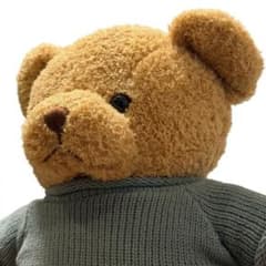 クマぬいぐるみ グレーニット着用のサムネイル