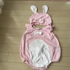Chou Chou toi うさぎ ロンパース ピンク 80