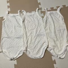 プチバトー　86センチ　ベビー肌着 ドット柄 3枚セットのサムネイル