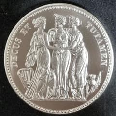 希少 スリーグレイセス ジョージ3世 ピエフォー 銀メッキ コイン