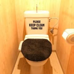 賃貸OK【黒】「KEEP CLEAN」（シンプル）のウォールステッカーのサムネイル