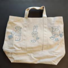 アフタヌーンティー　犬柄 キャンバス トートバッグ ナチュラルのサムネイル