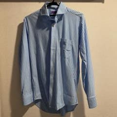 i-shirt URBAN MODEL 長袖シャツ 青白ストライプ　L41-84のサムネイル