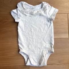 H&M フリル付き半袖ボディスーツ　アイボリーのサムネイル