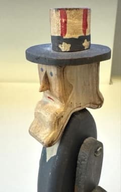 アンクルサムの置物 ヴィンテー アメリカンカントリー 木製 - メルカリ