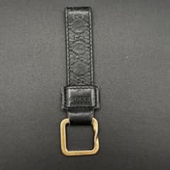 GUCCI グッチ シマ レザー キーリング GG柄 本革 ブラック 男女兼用