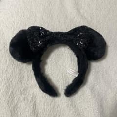 ディズニー　カチューシャ　黒ふわふわのサムネイル