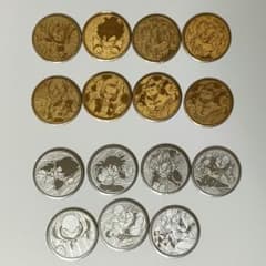 【当時物】ドラゴンボール メンコ 金銀レア 15枚セット（金色8枚・銀色7枚）のサムネイル