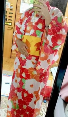 椿柄 浴衣のサムネイル