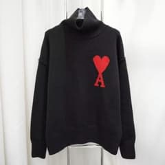 Ami Paris タートルネック ニット セーター ブラック-Mのサムネイル